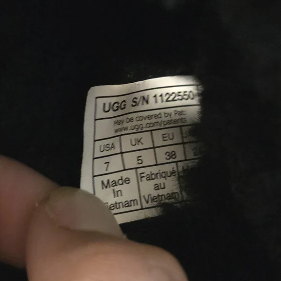 UGG Disquette Slippers Black Size 7 - Picture 11 of 11